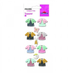 12 Autocollants 3D - B&eacute;b&eacute; fille