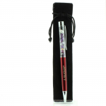 Pierres et Min&eacute;raux. Stylo min&eacute;raux Charo&iuml;te de Russie. Couleur Rouge Bordeaux.