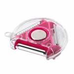 3 in 1 Fruits Peeler with Rotary Switch Design Stainless Steel Blades Vegetables Peeler Non-Slip Handle Kitchen Tool for Potato Tomato Pineapple sinine