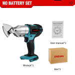 ONEVAN 800W 588NM Juhtmeta elektrilised k&auml;&auml;rid Metallvillast l&otilde;iket&ouml;&ouml;riistad Alumiiniumisulamist Roostevabast terasest l&otilde;ikur Makita akule Without Battery