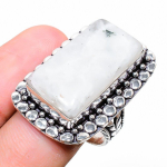 Rainbow Moonstone Handmade 925 Sterling Silver Jewelry Ring Size 9 m2f95