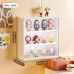 1 tk anime figuuride vitriini hoiuruumile, mitme riiuliga vitriinkarp, mitmeotstarbeline pimedate m&auml;nguasjade tolmukindel seinale kinnitatav S valge