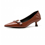 Madala kontsaga pumbad naistele Nahast suletud varbaga, terava varbaga Kitten kontsad Mugavad slip on stiletto pumbad naiste t&ouml;&ouml;kontor &Auml;ripulmakleidi kingad 35 must