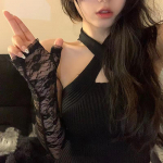 Kleit Aksessuaarid Naiste K&auml;esoojendajad Seksikad Varrukakindad Elastsed Kirglik Lolita Gooti S&otilde;rmikud Retro V&otilde;rk Lillepitsi Kindad