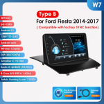 Ossuret 2din Android Autoraadio Ford Fiesta 2009 - 2017 jaoks Autoraadio Multimeedia Video M&auml;ngija GPS Navigatsioon Peaseade Carplay 4G WIFI Intelligentne DVR W7 C 8Core 6G 128G,AI