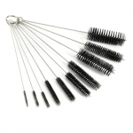 10tk/komplekt Multifunktsionaalne kaasaskantav roostevabast terasest majapidamispudeliharjad puhastusvahend klaasi pesutoru puhastusharja komplekt t&ouml;&ouml;riistad must