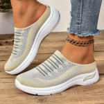 Naiste hingavad muul-tennised, vabaaja sportlikud jalutusk&auml;igu seljaosata kingad, kerged pealet&otilde;mmatavad spordijalatsid 41 beež