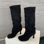Aneikeh Talvine Street Style &Uuml;mar Nina P&otilde;lvedeni Naiste Saapad Punk &Otilde;hukesed K&otilde;rged Kontsad Kingad Naiste Pikad Saapad 35 must