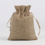 Jaapani stiilis v&auml;rviline linane pingutusn&ouml;&ouml;riga ehtekinkekott tr&uuml;kitud logoga Flat 10x15 kerge kohvi v&auml;rv