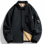 Kahepoolne fliisjakk, meeste v&auml;lifliisjakk, korallifliisist &uuml;lisuur kardiganjakk paksendatud fliisiga 8XL