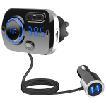 Autos FM-saatja Handsfree Juhtmevaba Bluetooth 5.0 Autokomplekt MP3 Muusikapleier USB Kiirlaadija QC3.0 Autotarvikud FM-modulaator must