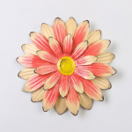 Metalllill 2-kihiline seinakaunistus Daisy Lille Kunst Skulptuur Rippuvad Kaunistused Moodsad aeda sisehoovi kodu &otilde;ues siseruumides 1 tk oranž