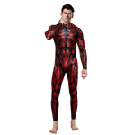 Superkangelane Carnage Veresaun Cletus Kasady Seksikas Slim Jumpsuit Catsuit Cosplay Kost&uuml;&uuml;mid Zentai Mees Bodysuit Kost&uuml;&uuml;m Halloween S