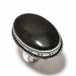 Black Onyx Handmade 925 Sterling Silver Jewelry Ring Size 10 r3c98