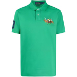 Polo Ralph Lauren SS23 &Uuml;hev&auml;rviline logoga tikitud vabaaja l&uuml;hikeste varrukatega polo s&auml;rk Meeste &uuml;laosad Mururoheline 710814437-021 XS