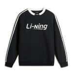 Li Ning spordimoe seeria antistaatiline antibakteriaalne fliisist soe kirjadega &uuml;mmarguse kaelusega pikkade varrukatega dressipluus unisex dressipluus must AWDUB71-6 S