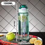 1000 ml spordiveepudel suure mahutavusega plastist veetass skaalaga kaasaskantav v&auml;listingimustes reisimiseks j&otilde;usaali fitness kannud joogin&otilde;u
