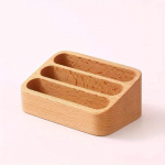 Puidust lauaarvuti visiitkaartide vitriin, memohoidik, hoiukarp Puidust kaartide korraldaja kontorisse kollane