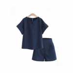 2-osaline komplekt Crop Top+p&uuml;kste &uuml;likond Esteetiline suvine naiste linane vabaaja dressi&uuml;likond, l&uuml;hikesed p&uuml;ksid, varustus, spordi&uuml;likond, &uuml;lisuur XL