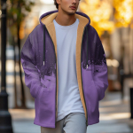 Men's thick zipper pocket jacket with pockets inserted into cotton jacket XXXXXL