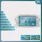 HIZPO Fordi/Focusi/S-Maxi/Mondeo 9/GalaxyC-Maxi jaoks Autoraadio Multimeedia Video M&auml;ngija Navigatsioon GPS Intelligentne Android 13 ILMA DVD-ta 2din 2 din 2.5D USB S P1 4Core 1G 32G AI