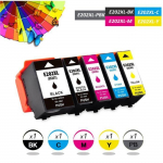 Lot de 5 Cartouche compatible de compatibilit&eacute; E202XL(BK+PBK+C+M+Y) pour Epson Expression Premium XP-6000,XP-6005