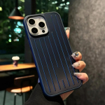 3D gofreeritud triip stiilne &auml;ripagas telefonikott IPhone 16 15 14 13 Pro MaxileKate k&otilde;va l&ouml;&ouml;gikindel p&otilde;rkeraam luksuslik Funda iPhone 15 Pro Max sinine