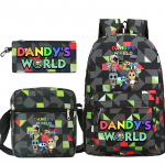Dandy maailm tr&uuml;kitud mood laste pliiatsikott messenger kott kolmeosaline komplekt alg- ja keskkooli koolikott No Specifications