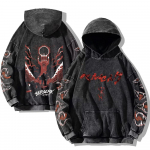 Berserk Anime R&otilde;ivad Guts Lahe Graafiline Tr&uuml;kiga Kapuutsiga Meeste Naiste &Uuml;le suurusega Kapuutsikad Puuvillane Vabaaja Dressipluus Harajuku Streetwear M