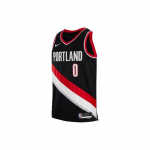 Nike V&otilde;rklogo Korvpallivest 22-23, Portland Trail Blazers, Damian Lillard Nr. 0 Meeste Topp Must DN2020-010 XS