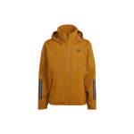 Adidas Bsc 3-Triibuline Rain.Rdy Jakk Veekindel Spordikihiline Kapuutsiga Meeste &Uuml;ler&otilde;ivas Kihiline-Pronks IK0506 L