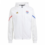 Adidas Olympique Lyonnais M&auml;rk Logo Kapuutsiga T&otilde;mblukuga Jalgpallis&auml;rk Meeste s&auml;rgid Valge IB1664 XL
