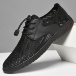 Moodsad Suvised Hingavad V&otilde;rgust Meeste Tennised Moodsad Uued L&auml;bipaistvad Vabaaja Jalan&otilde;ud Meestele Suur Suurus Kerged Sandaalid Zapatos De Hombre 37 must