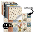 24 tk Creative Kitchen Tile Kleebised Veekindlad Mandala Lilled Plaadipasta Isekleepuv tapeet Magamistoa Kaunistus Kleebised 1 Set 10x10x 24PCS