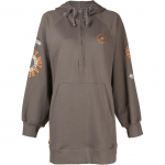 Adidas Stella McCartney Kapuutsiga Logomustriga V&auml;lisriiete Ameerika Stiilis Poollukuga Vintage Vabaaja Spordi Pikkade Varrukate Dressipluus Naiste dressipluus IB5901 XXXS
