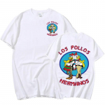 Telesaade Breaking Bad Los Pollos Hermanos Kahepoolse tr&uuml;kiga T-s&auml;rgid Naljakad Kana Vennad Meeste Puuvillane T-s&auml;rk T&auml;navamood 4XL