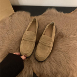 Mood 2025 uued naiste mokassiinid Retro kevad-s&uuml;gisesed naiste kingad Suur suurus paks konts mugavad slip-on kingad naistele 35 khaki