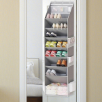 over The Door Shoe Organizer Hanging Rack with Pockets Versatile Reusable Hooks hall v&auml;rv