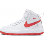 Nike Force 1 Mid Lihtne jalga panna Moodne P&otilde;rutuskindel Vastupidav K&otilde;rge s&auml;&auml;rega Vabaaja Jalan&otilde;ud Laste Tossud Valge Punane FJ1917-106 25