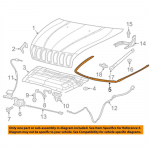 Esikatte ilmastikukaitse liist 68103103AB Jeep Cherokee 2014-2018 2.4L 3.2L jaoks
