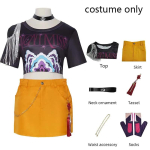 Anime Film Hunter x Kpop Demon Hunters Mira Cosplay Kost&uuml;&uuml;m Halloween Karnevalipidu Rollim&auml;ng &Uuml;htne Rekvisiit S black