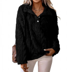 Women's loose long-sleeved fashionable and warm top S