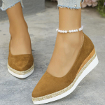 Naiste kiilplatvormkingad Mugavad slip-on looferid Madala suuga &uuml;hed kingad naistele Terava ninaga vaba aja kingad Zapatos Mujer 36 must
