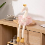 T&uuml;drukulik S&uuml;damekujuline Roosa Balleti Kleit V&auml;ike Luik Nukk Palus M&auml;nguasi Kroon Luige Nukk T&uuml;druk Rahustav Riidest Nukk 60cm（0.2kg） white
