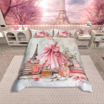 Homewish Multikakujuline Paelakujuline Tekikottide Komplekt Lastele, Roosa Unistav Liblikas Voodipesu Komplekt, Printsessi Armastus S&uuml;damega Voodikomplekt DE XS 100x135cm 2pcs&set