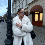 VAYLA Pikad Mantlid Naistele Kunstkarusnahast Jakid Allak&auml;&auml;ndekaelusega Mantel Paks Soe Y2k T&auml;navastiilis Jakk Elegantne T&ouml;&ouml;v&auml;line Riie S&uuml;gis Talv S valge