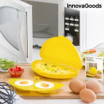 Cuiseur d'Omelette - InnovaGoods - Micro-Ondes - PP sans BPA - Accessoire &OElig;ufs Poch&eacute;s - 21x12x5 cm