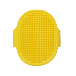 Kummist koeravanni massaažihari karusnaha hoolduskamm lemmikloomade puhastamine reguleeritava v&ouml;&ouml;ga libisemisvastase silikooniga pesukinnas juuksed kollane