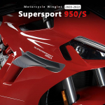 Mootorratta Wingleti aerod&uuml;naamilise tiivakomplekti spoiler Ducati Supersport 950S 2022 950 2017- Panigale 1199 1299 Matte Carbon Look