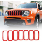 - Jeep Renegade Front Grill Grille erts | Red | Easy tallation | 1 Year Manufacturer Warranty Car Exterior Accessories